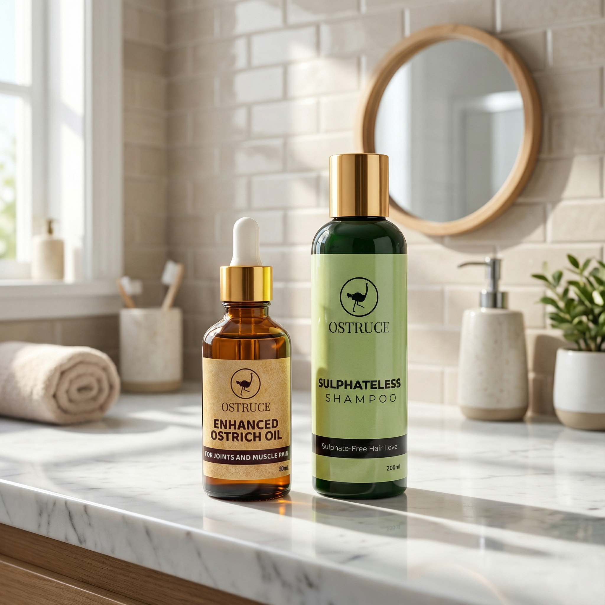 Enhanced Ostrich Oil 30 ml + Sulphateless Shampoo